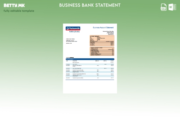 модерен стил на Националното здружение за градење на фирма извод од банка Word и